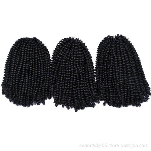 8 inch Crochet Braid Synthetic Curly Hair Extensions Jumbo Braiding Nubian Twist Hair Spring Twist Hair